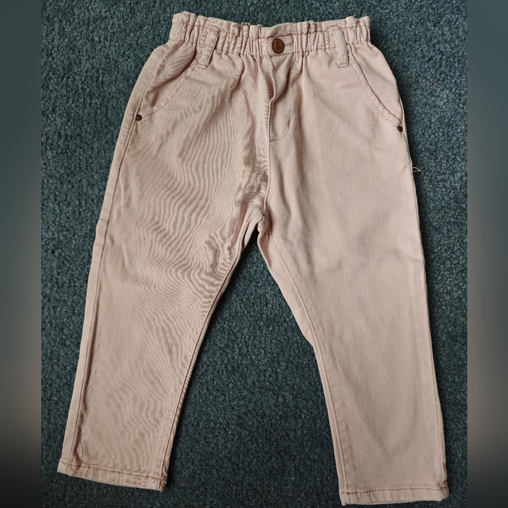 Zara pale pink pants for girls 18-24 months
